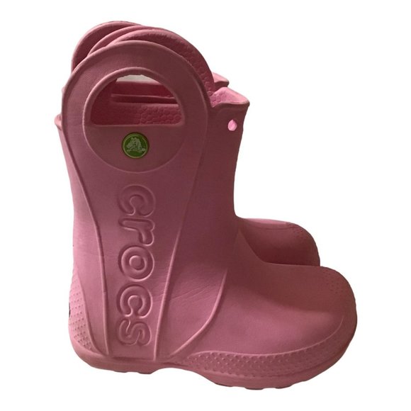 Crocs Toddler Girls Size 8 Pink Rainboots - Picture 8 of 8